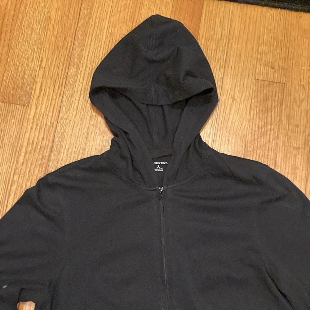 J Jill Black Cotton Zip Up Hoodie Size Small - Picture 16 of 16